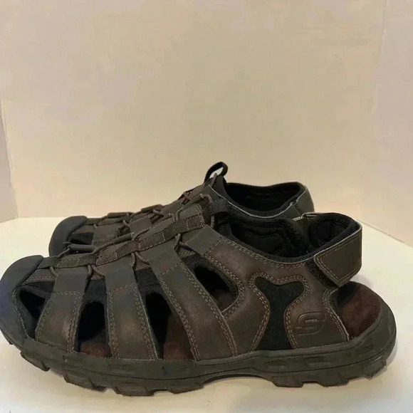 Sketchers Sport Sandals Chocolate Brown Men’s Size 11 - Picture 3 of 8